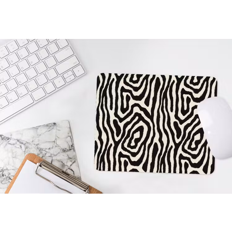 Muismat - Zebra - Zwart - Abstract — 2