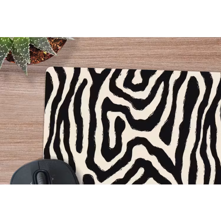 Muismat - Zebra - Zwart - Abstract — 4