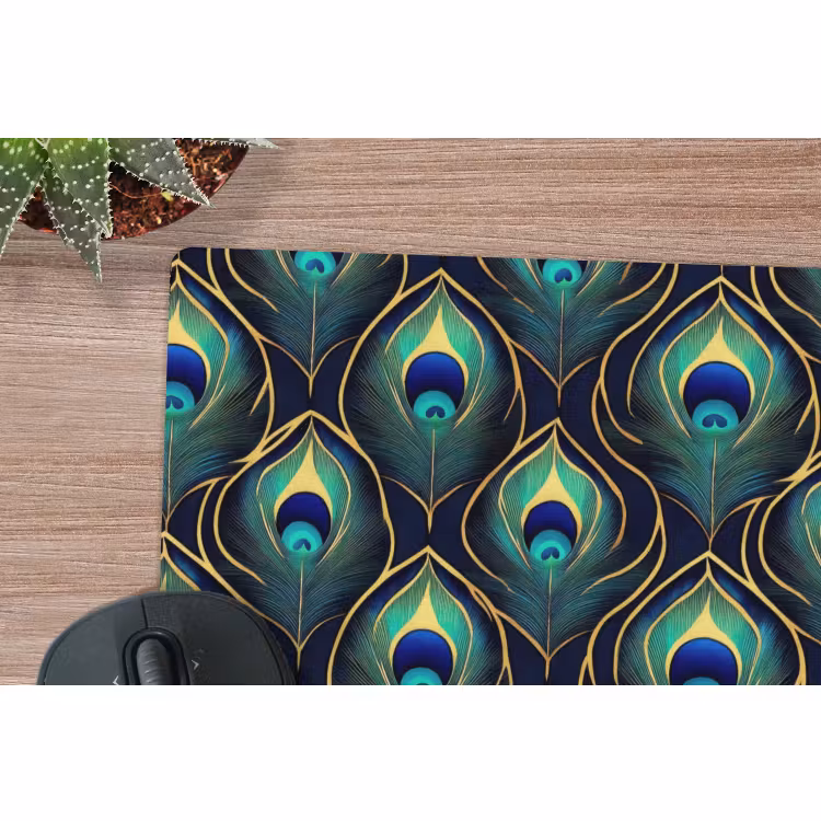 Muismat - Pauw - Veren - Groen — 4