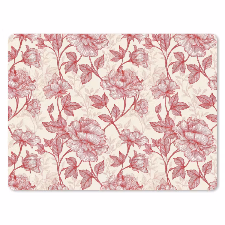 Muismat - Pioenrozen - Modern - Rood — 1