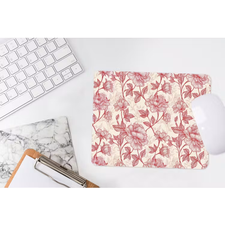 Muismat - Pioenrozen - Modern - Rood — 2