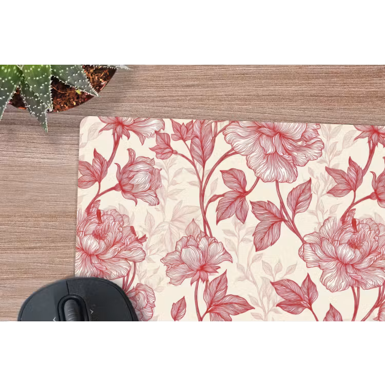Muismat - Pioenrozen - Modern - Rood — 4
