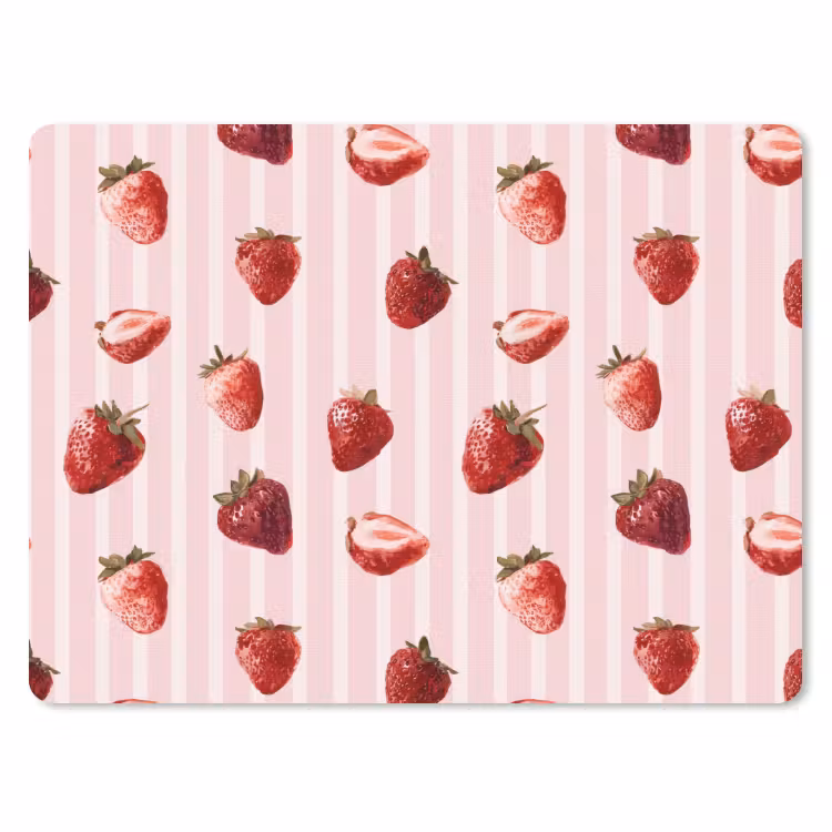 Muismat - Strepen - Aardbei - Roze — 1