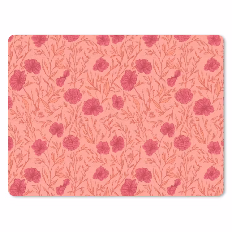 Muismat - Weidebloemen - Romantisch - Roze — 1