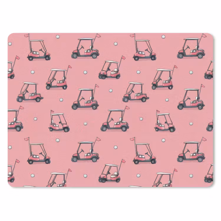 Muismat - Golfkar - Retro - Roze — 1