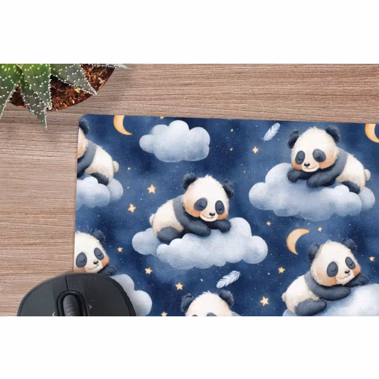 Muismat - Panda's - Slapen - Blauw — 4