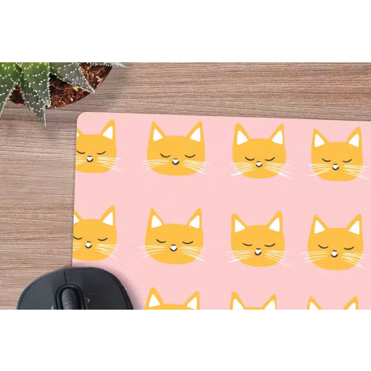 Muismat - Katten - Patroon - Roze — 4
