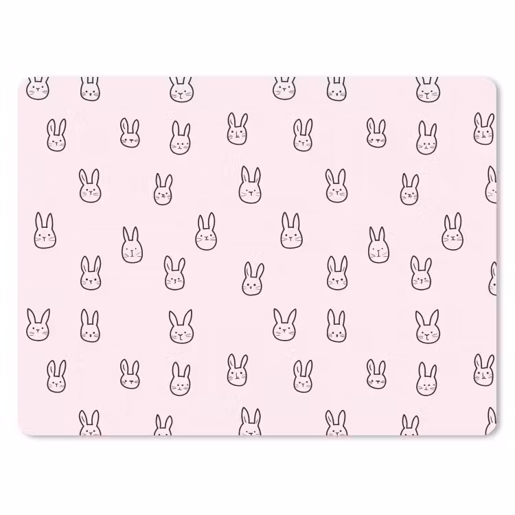 Muismat - Konijnen - Minimalistisch - Roze — 1