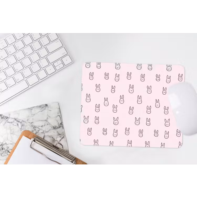 Muismat - Konijnen - Minimalistisch - Roze — 2