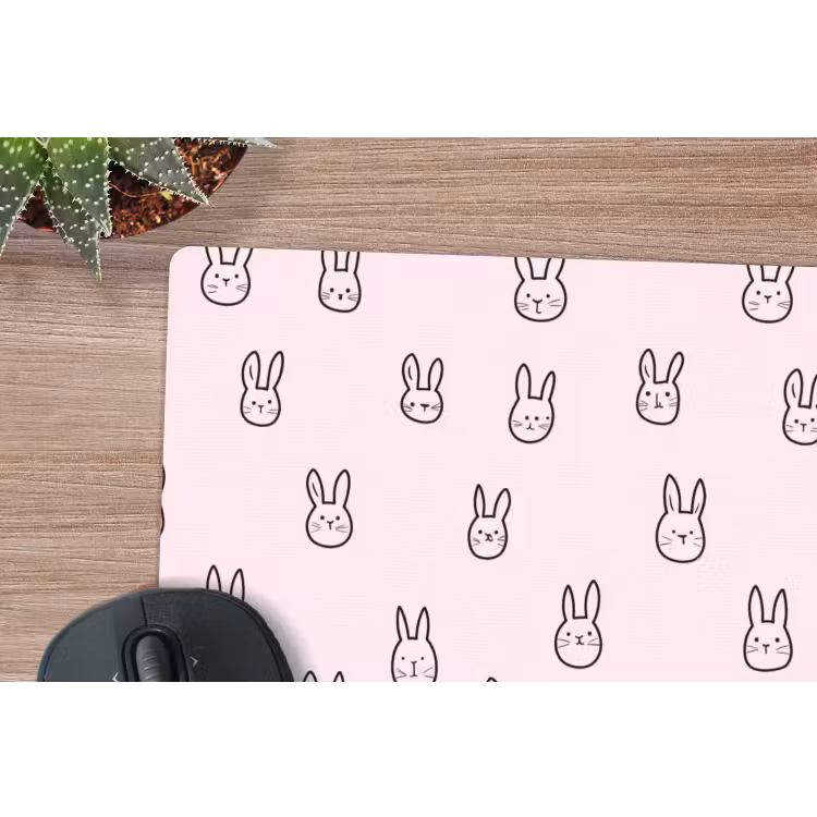 Muismat - Konijnen - Minimalistisch - Roze — 4