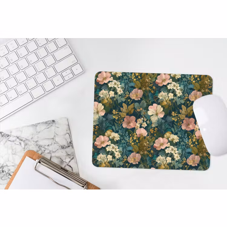 Muismat - Wilde bloemen - Botanisch - Patroon - Roze - Romantisch — 2
