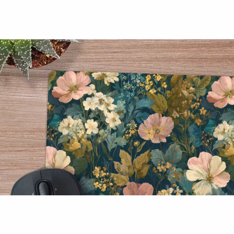 Muismat - Wilde bloemen - Botanisch - Patroon - Roze - Romantisch — 4
