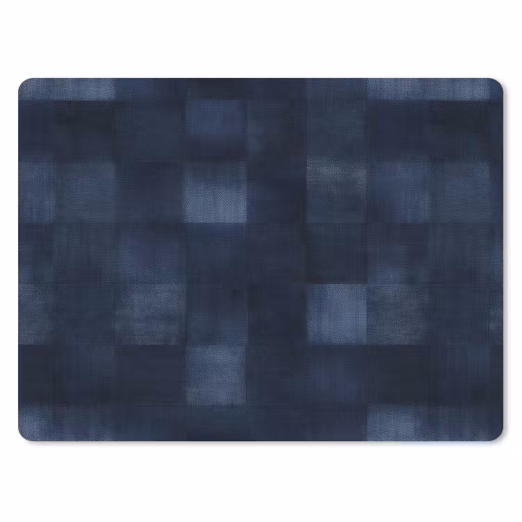 Muismat - Patroon - Ruit - Marineblauw — 1