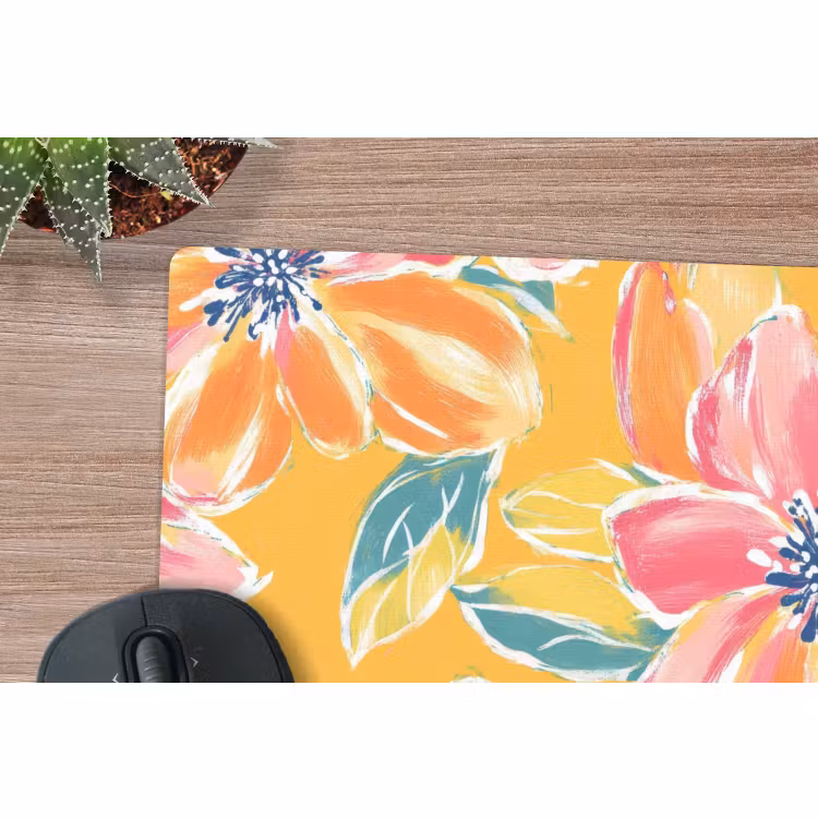 Muismat - Textuur - Bloemen - Kleurrijk — 4