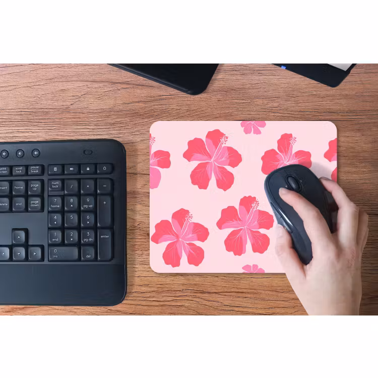 Muismat - Hibiscus - Bloemen - Roze — 3