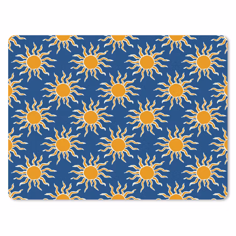Muismat - Zon - Patroon - Blauw — 1