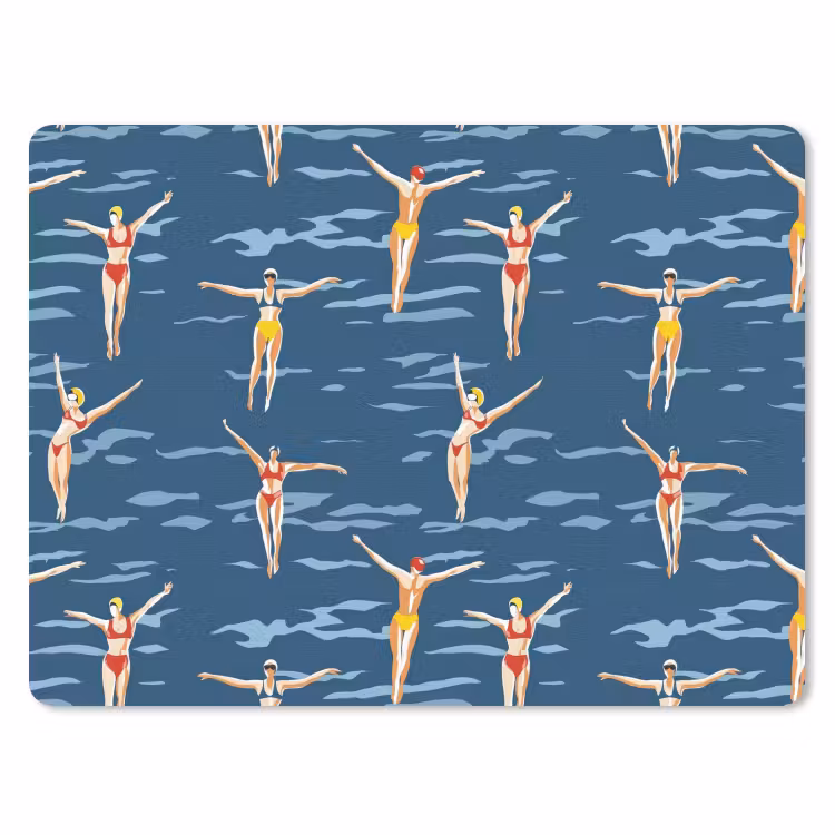 Muismat - Zwemsters- Retro - Blauw — 1