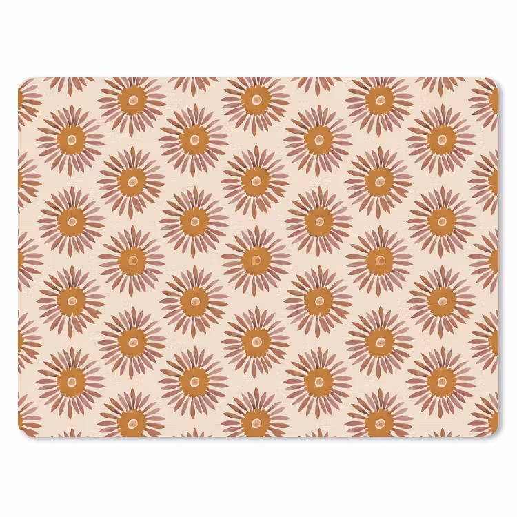 Muismat - Patroon - Retro - Bruin — 1