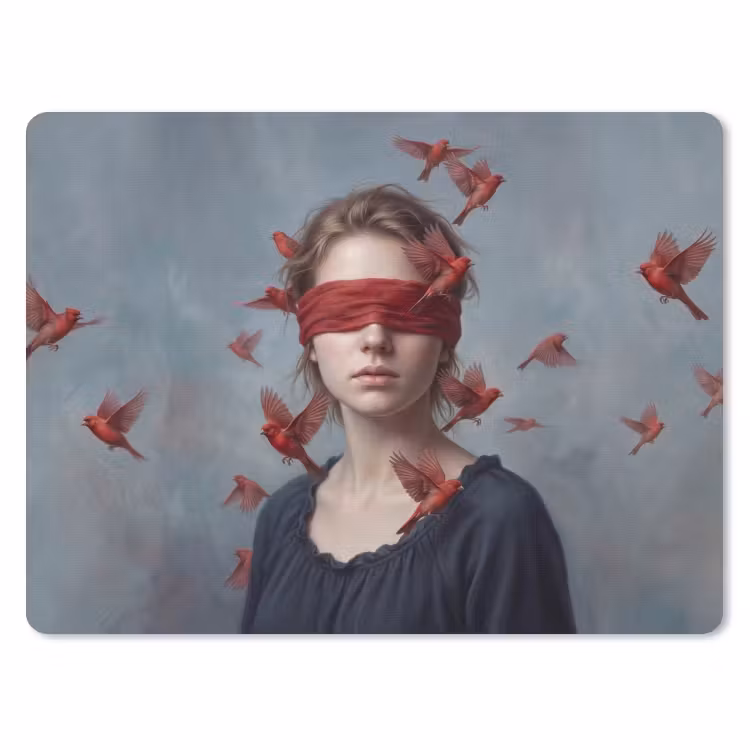 Muismat - Portret - Krachtig - Rood — 1