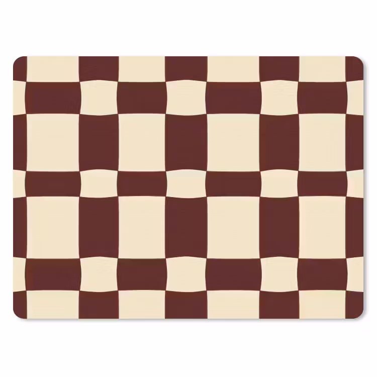 Muismat - Retro - Patroon - Bruin — 1
