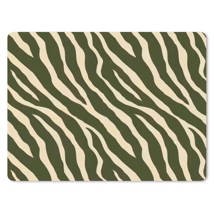 Muismat - Zebra - Patroon - Groen — 1