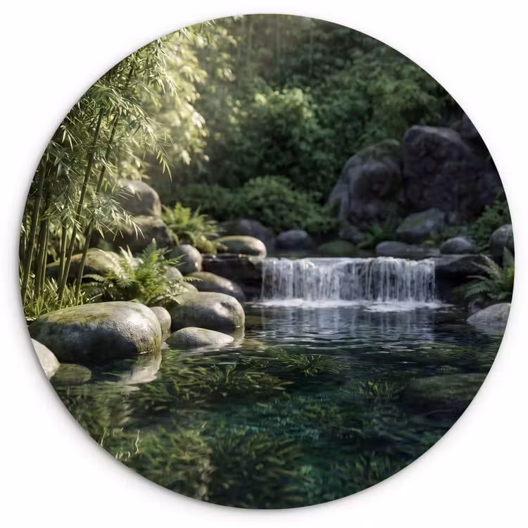 Muurcirkel - Beek - Waterval - Natuur - Groen — 1