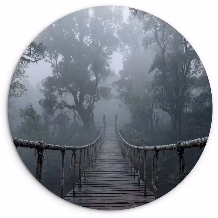 Muurcirkel - Brug - Jungle - Mist - Natuur — 1