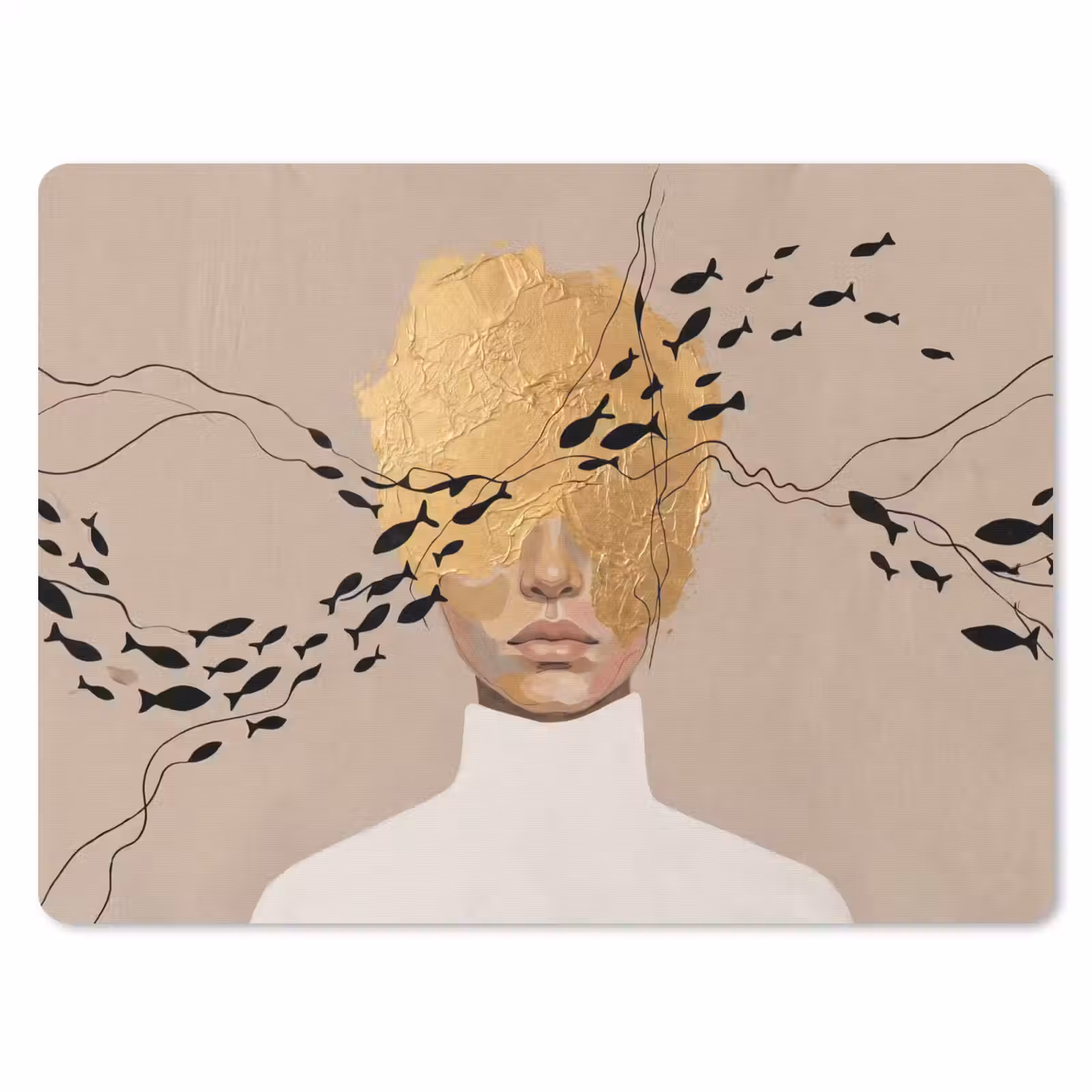 Muismat - Modern - Vrouw - Goud — 1