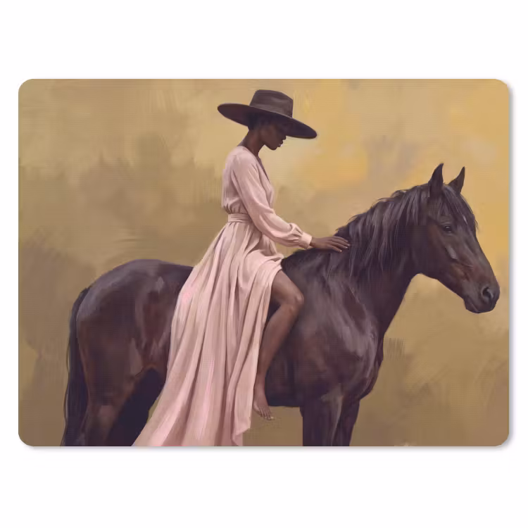 Muismat - Paard - Klassiek - Oker — 1