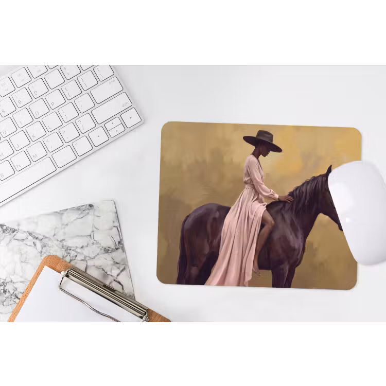 Muismat - Paard - Klassiek - Oker — 2