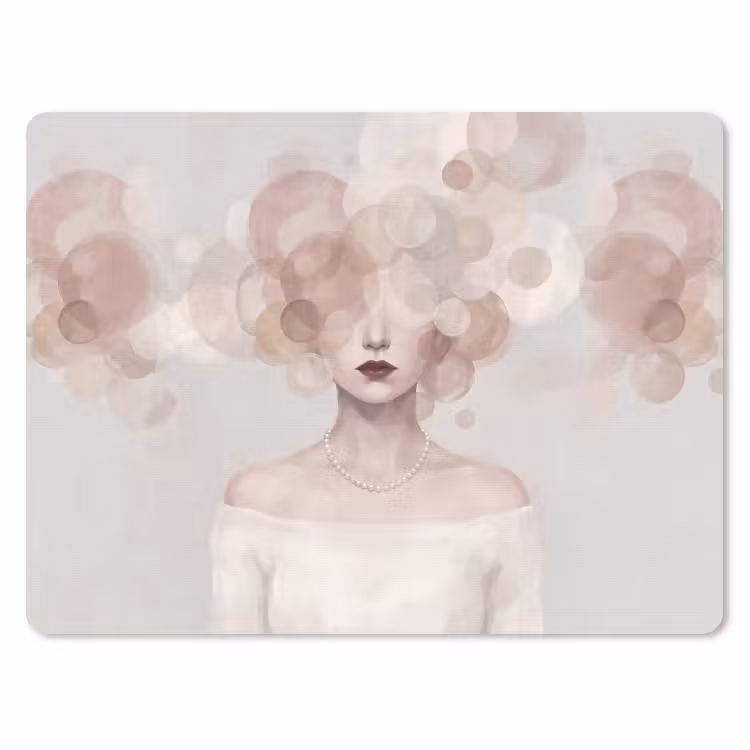 Muismat - Vrouw - Cirkels - Beige — 1