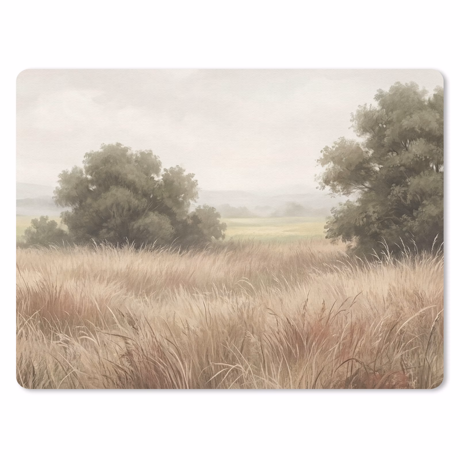 Muismat - Landschap - Minimalistisch - Beige — 1