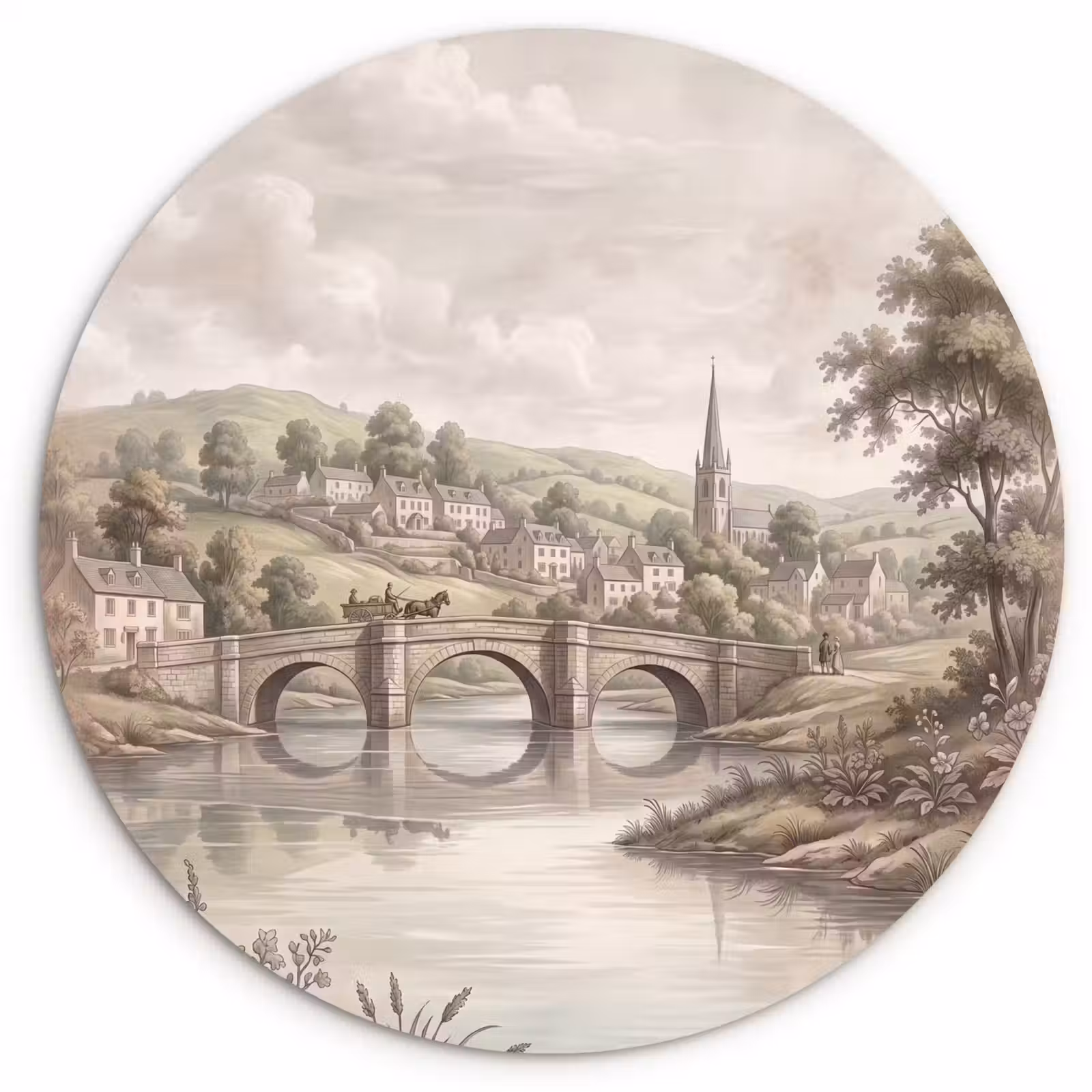Muurcirkel - Dorp - Brug - Uitzicht - Groen — 1