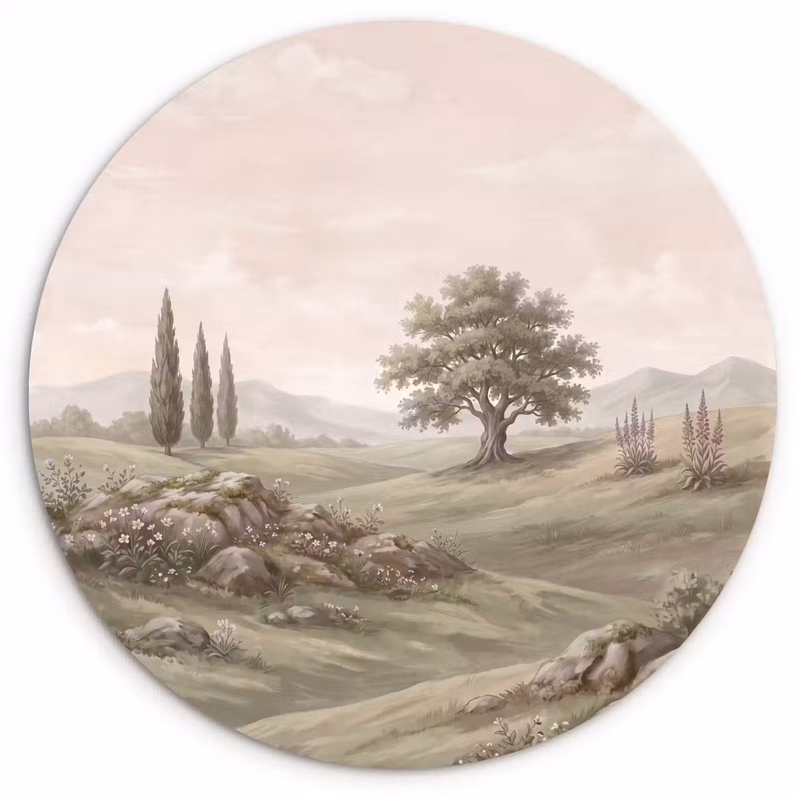 Muurcirkel - Heuvellandschap - Bomen - Natuur - Groen — 1