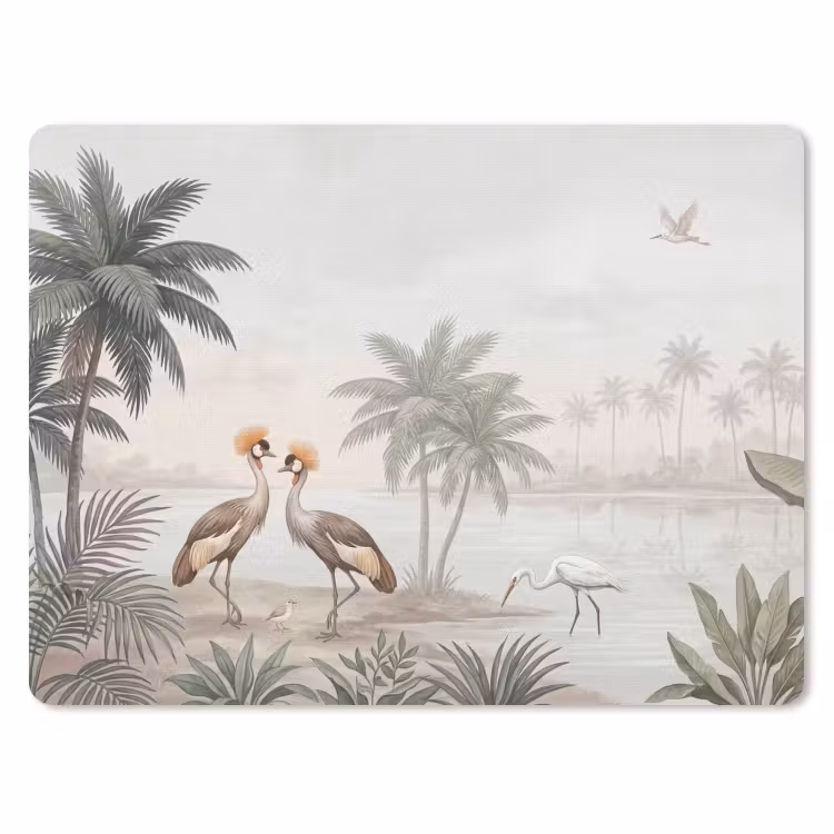Muismat - Kraanvogels - Palmbomen - Tropisch — 1