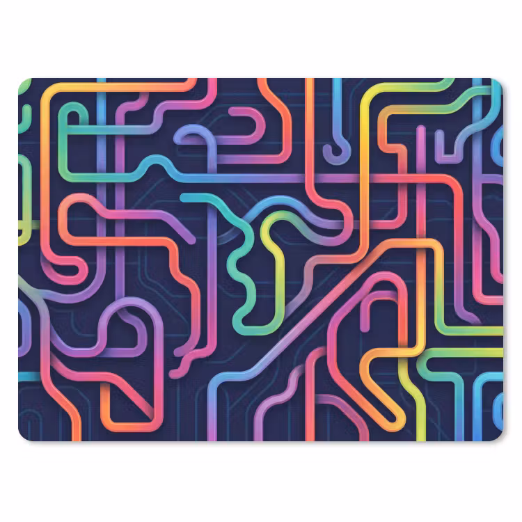 Muismat - Retro - Abstract - Neon — 1
