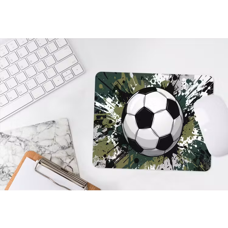 Muismat - Voetbal - Verf - Spetters - Groen — 2