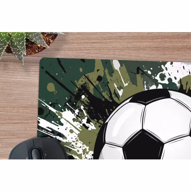 Muismat - Voetbal - Verf - Spetters - Groen — 4