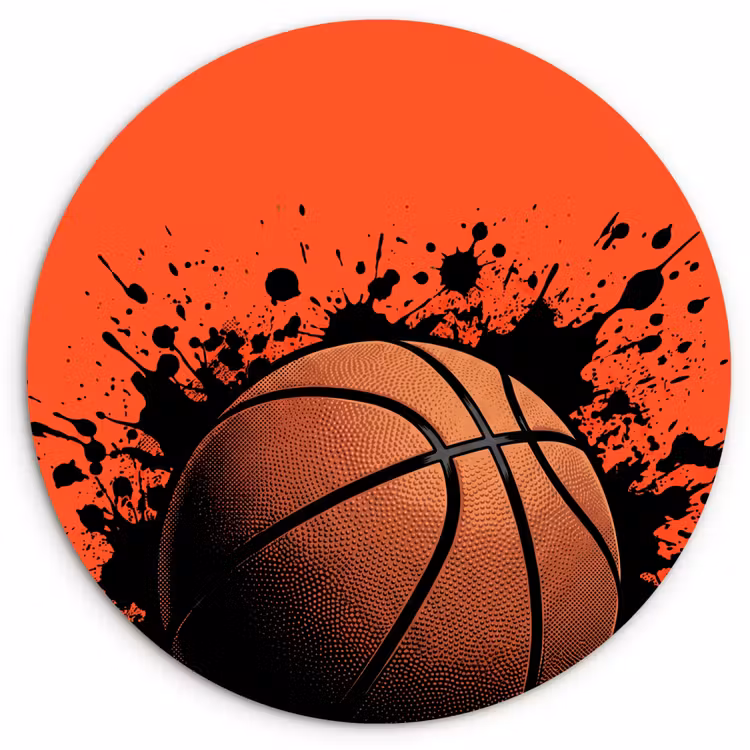 Muurcirkel - Basketbal - Verf - Sport - Oranje — 1
