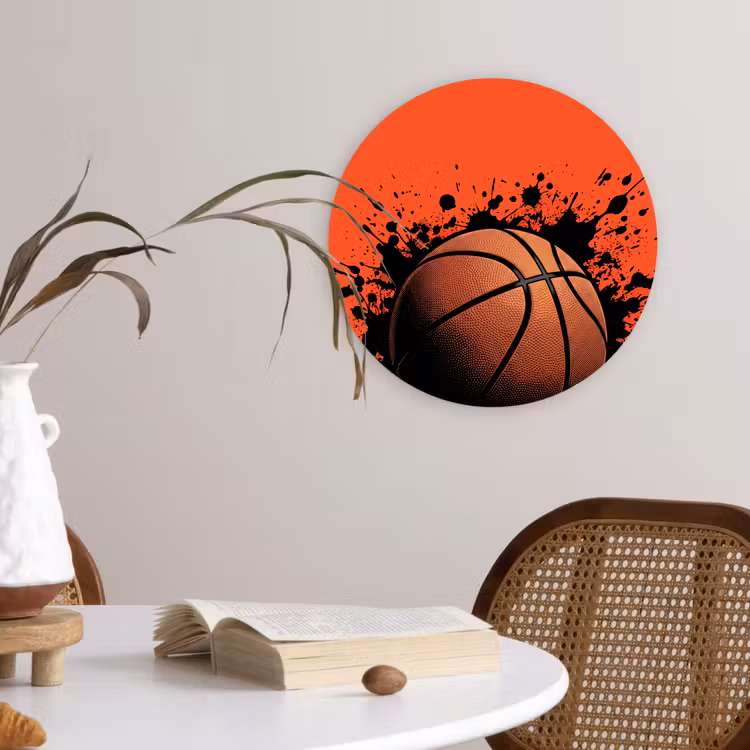 Muurcirkel - Basketbal - Verf - Sport - Oranje — 4