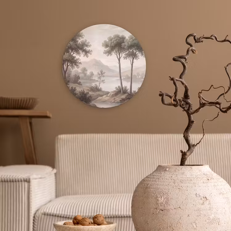 Muurcirkel - Bomen - Meer - Bergen - Illustratie — 2