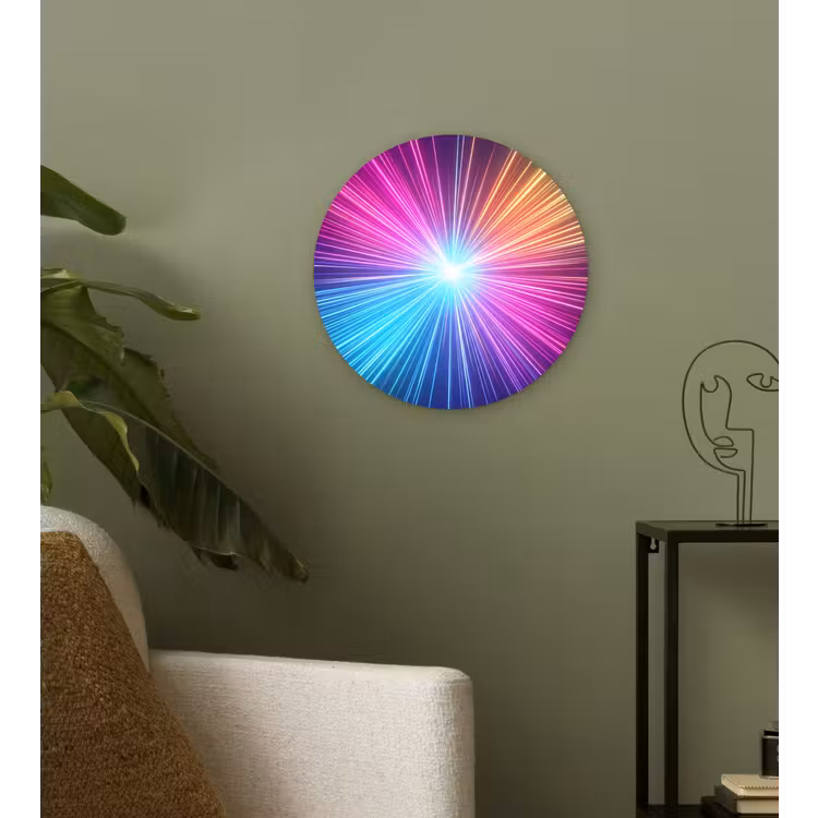 Muurcirkel - Abstract - Light - Burst - Modern - Colorful — 3