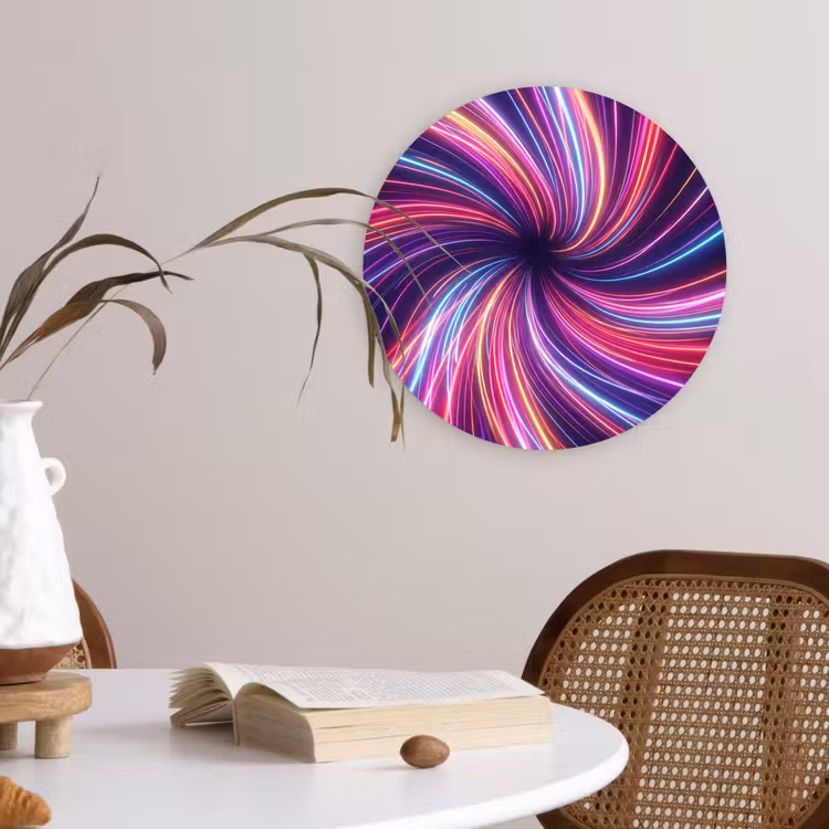 Muurcirkel - Abstract - Swirl - Futuristic - Neon — 4