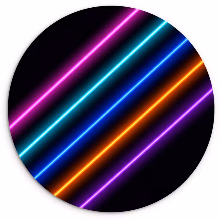 Muurcirkel - Esthetiek - Retro - Neon — 1