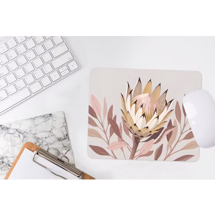 Muismat - Protea - Bloem - Botanisch - Beige — 2
