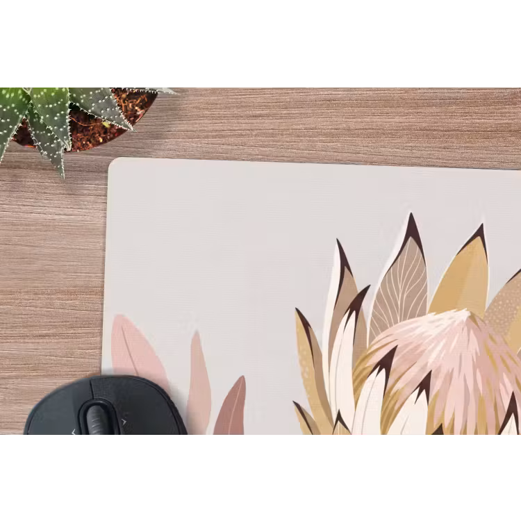 Muismat - Protea - Bloem - Botanisch - Beige — 4