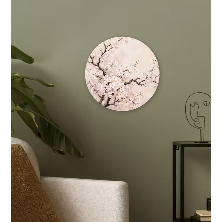 Muurcirkel - Bloesem - Illustratie - Taupe — 3