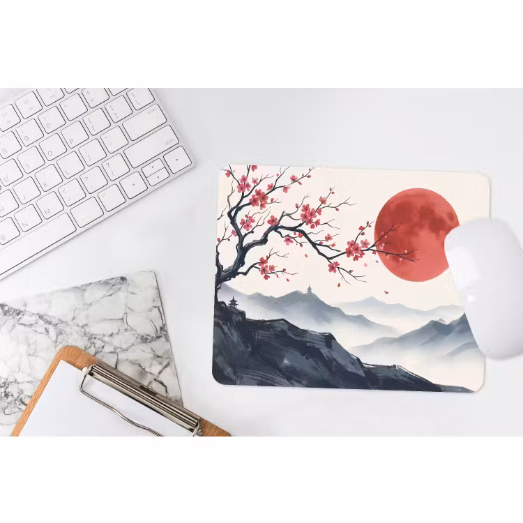 Muismat - Kersenbloesem - Oosters - Rood — 2