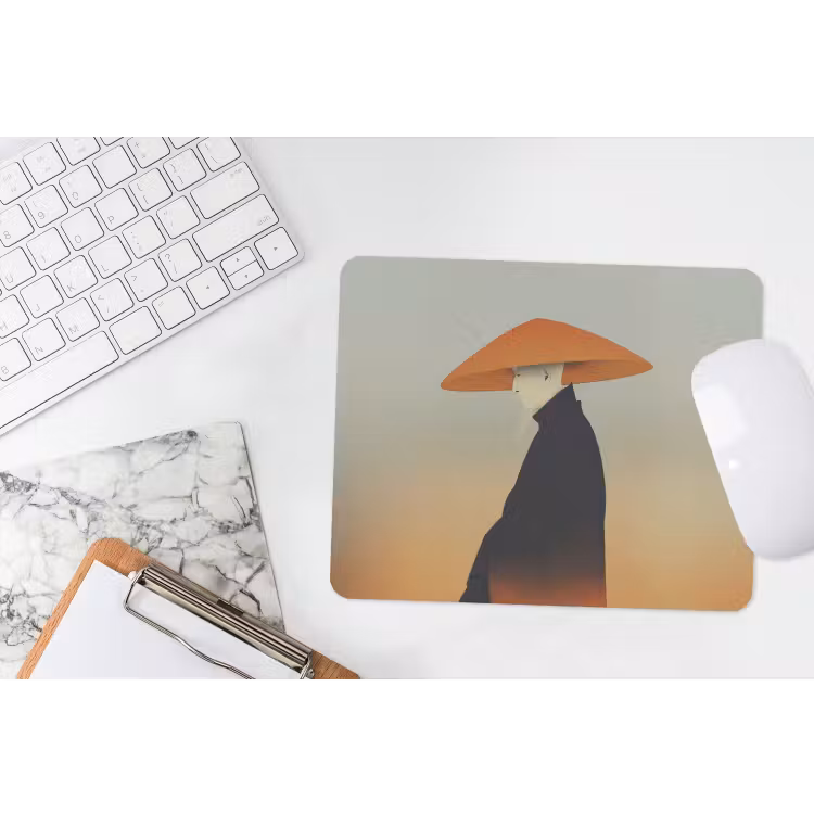 Muismat - Minimalistisch - Silhouet - Oranje — 2