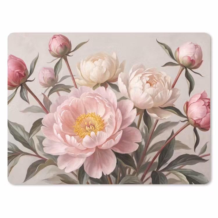 Muismat - Pioenrozen - Boeket - Roze — 1